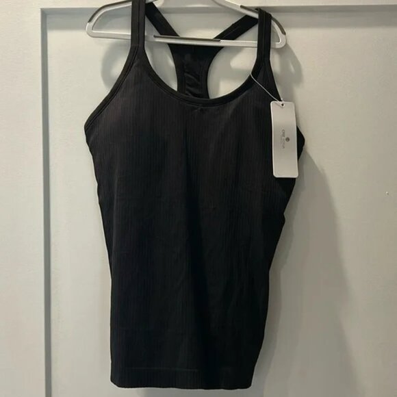 CRZ Yoga Seamless Racerback Built in Bra Ribbed Tank - Picture 7 of 8